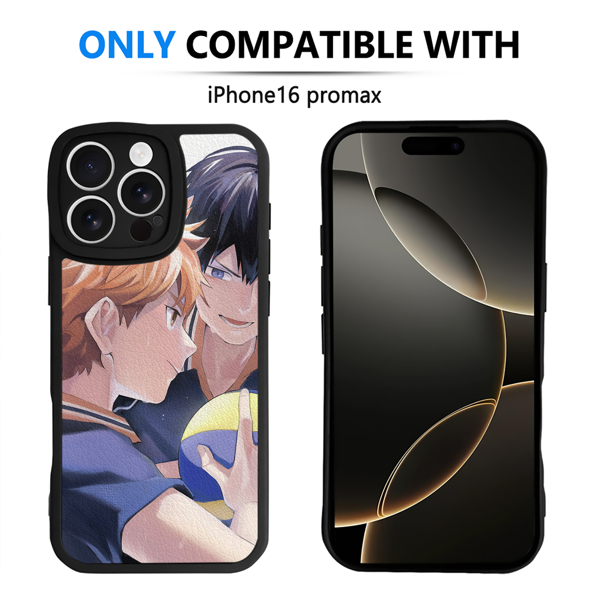 （画像用） ハイキュー!! Haikyu!! 【iPhone 16シリーズ対応】シリコンスマホケース（レザー調） 材質：シリコン
